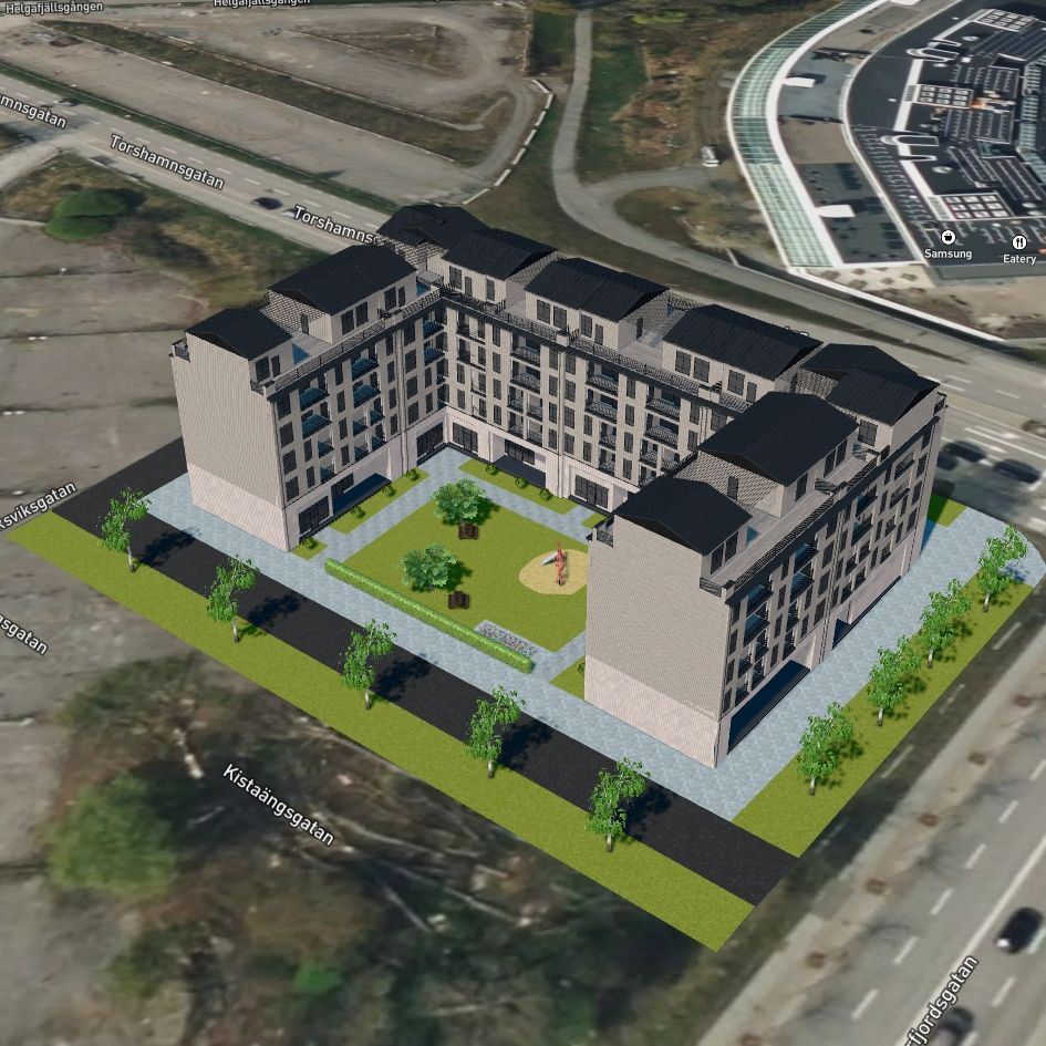 Apartments residential project with measurements